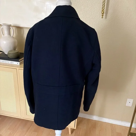 SCOTCH & SODA Men's Navy Cotton Peacoat True Blue Size Large - Picture 3 of 6